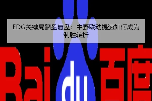 EDG关键局翻盘复盘：中野联动提速如何成为制胜转折